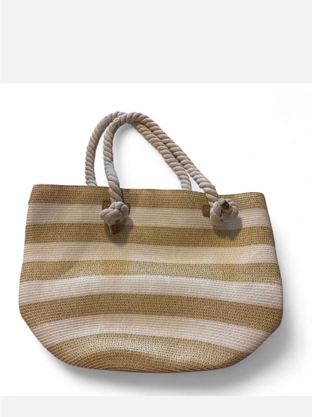 Striped Sparkle Beach/Tote Bag